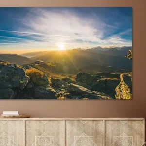 Zonsopgang in het Zillertal van Markus Ocker - NL1069068M13S75x50 Livraison Gratuite