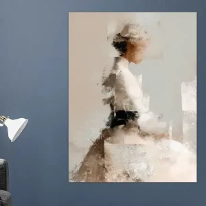 Abstract portret in aardetinten van Carla Van Iersel - NL1736841M13S60x80 Vente Flash