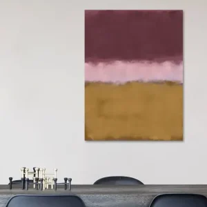 Abstract schilderij met op Rothko geïnspireerde zachte overgangen in oker, roze, paars van Dina Dankers - NL1809855M13S60x80 Commander Maintenant