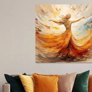 Abstract Pastel Schilderij: Esthetische Dans Vrouw van Surreal Media - NL1226675M13S60x60 Remise