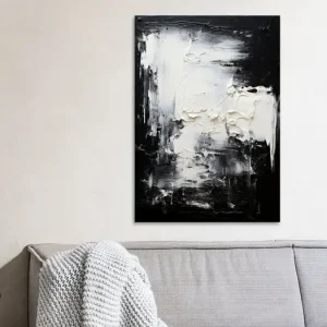 Abstract Schilderij Kunstdruk Modern Zwart Wit van Niklas Maximilian - NL1312074M13S50x70 Promotion Saisonnière