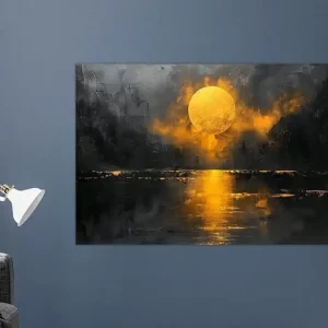 Zwart Goud Schilderij | Gouden Schilderij | Groot Schilderij Woonkamer van AiArtLand - NL1370997M13S75x50 Jusqu’à Épuisement Des Stocks