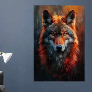 Wolf Schilderij | Schilderij Wolf | Schilderkunst Dieren van AiArtLand - NL1490157M13S50x75 Acheter En Ligne