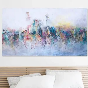 Abstract paarden van Siona Snel - NL1011522M13S80x45 Expédition Rapide