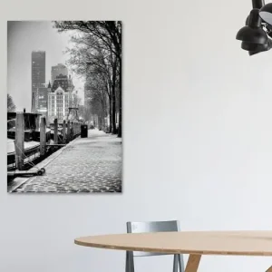 Winterfoto van de Haringvlieg en het Witte Huis in Rotterdam van Mark De Rooij - NL324498M13S50x75 Meilleure Vente