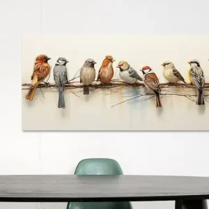 10 Vogels van Blikvanger Schilderijen - NL1327863M13S100x40 Remise