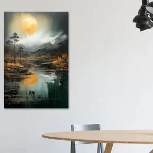 Abstract landschap, Japandi stijl van Jacky - NL1290388M13S50x75 Dernière Chance