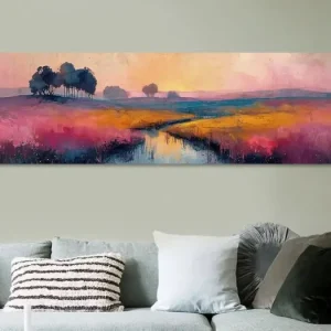 Abstract Landschap Warm van Kunst Kriebels - NL1345352M13S105x30 Certifié